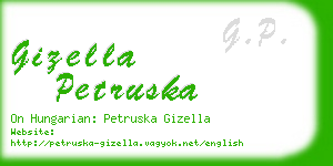 gizella petruska business card